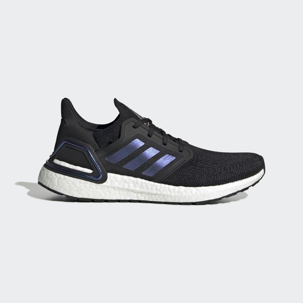 Adidas Ultraboost 20 Férfi Futócipő Fekete/Kék Lila/Fehér Akció 817605-YPV
